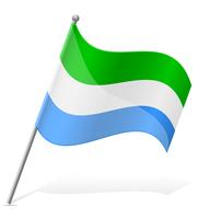 vlag van Sierra Leone vectorillustratie vector