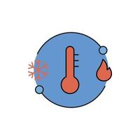 weer temperatuur meter pictogram vector