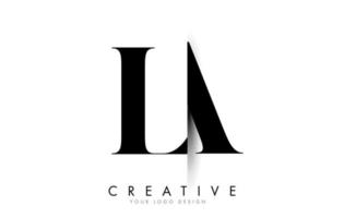la la letter-logo met creatief schaduwontwerp. vector
