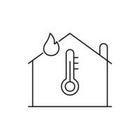 thuis temperatuur meting pictogram vector