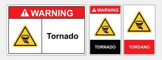 waarschuwing tornado, symbool teken, vectorillustratie. label .eps10 vector