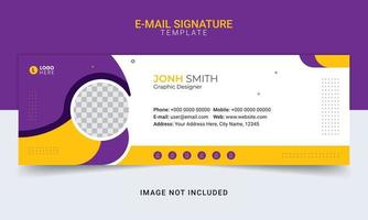 e-mailhandtekeningsjabloon of modern zakelijk e-mailvoettekstontwerp vector