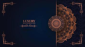 luxe mandala achtergrond met gouden arabesk patroon arabisch islamitisch oosten style.decorative mandala om af te drukken, poster, boekomslag, enz. vector