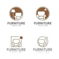 collectie meubels logo vector