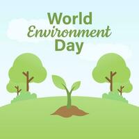 wereld milieu dag vector