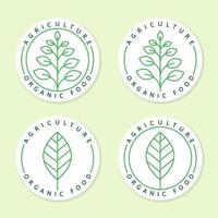 landbouw biologisch voedsel logo of illustratie label, sticker vector