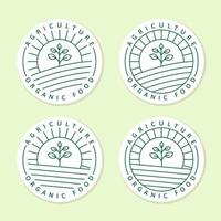 landbouw biologisch voedsel logo of illustratie label, sticker vector