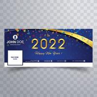 elegante 2022 gelukkig nieuwjaar achtergrond vector