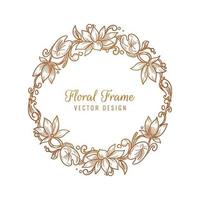 sier decoratieve bloemen frame achtergrond vector