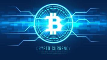 bitcoin cryptocurrency met circuitafbeelding vector