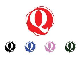 q letter logo en pictogram ontwerpsjabloon vector