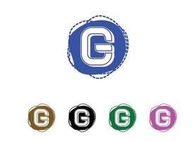 g letter logo en pictogram ontwerpsjabloon vector
