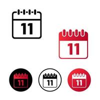 kalender dag 11 pictogram illustratie vector