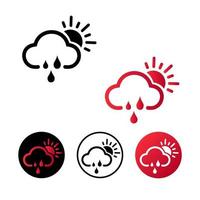 abstracte dag wolk regen pictogram illustratie vector