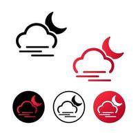 abstracte nacht wolk mist pictogram illustratie vector