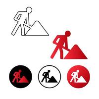 abstracte constructie pictogram ontwerp vector