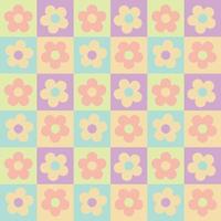 naadloos patroon met bloemen schattig pastel vector