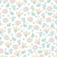 schattig hand getekende kleine bloemen naadloze patroon. kamille achtergrond. bloemenpatroon. mooie bloemen op een witte achtergrond. bedrukking met kleine roze bloemen. elegante sjabloon voor modieuze printers vector