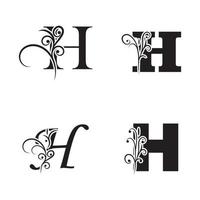 letter h logo pictogram vector ontwerpsjabloon