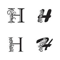 letter h logo pictogram vector ontwerpsjabloon