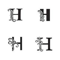 letter h logo pictogram vector ontwerpsjabloon