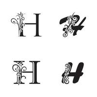 letter h logo pictogram vector ontwerpsjabloon