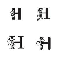 letter h logo pictogram vector ontwerpsjabloon