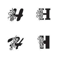 letter h logo pictogram vector ontwerpsjabloon