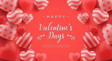 gelukkige valentijnsdag achtergrond met liefde vector