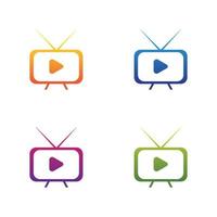 tv-logo pictogrammenset vector