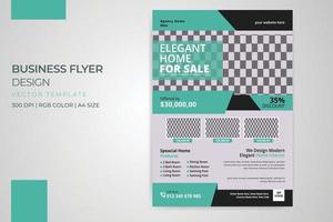 onroerend goed huis verkoop flyer vector sjabloon ontwerp lay-out