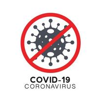 covid-19 coronavirus concept uitbraak griep achtergrond. pandemisch medisch gezondheidsrisico concept met ziektecel is gevaarlijk vectorontwerp vector
