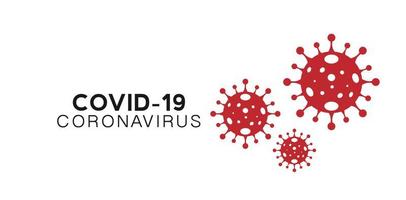 covid-19 coronavirus concept uitbraak griep achtergrond. pandemisch medisch gezondheidsrisico concept met ziektecel is gevaarlijk vectorontwerp vector