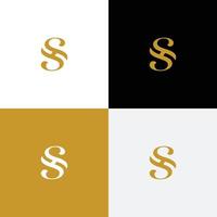 logo met de initialen sh modern en luxe vector