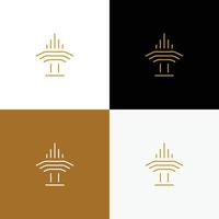 luxe en modern fonteinlogo-ontwerp 1 vector