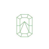 modern en elegant emeral stone logo-ontwerp vector