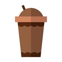 chocoladedrank vlakke afbeelding vector