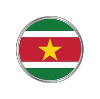 surinaamse vlag met metalen frame vector