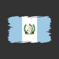 vlag van guatemala met aquarelpenseel vector