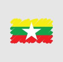 myanmar vlag gratis vector ontwerp