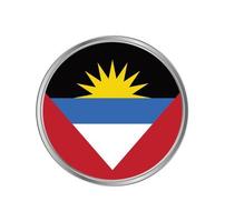 vlag van antigua en barbuda met metalen frame vector