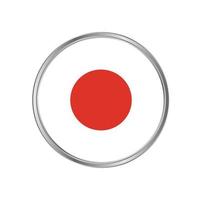 japanse vlag met cirkelframe vector