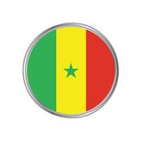 Senegalese vlag met cirkelframe vector