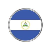 vlag van nicaragua met cirkelframe vector