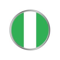 vlag van nigeria met cirkelframe vector