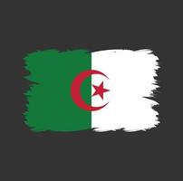 vlag van algerije met aquarelpenseel vector