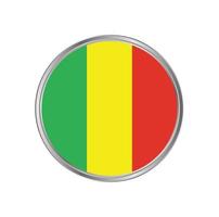 Mali vlag met cirkelframe vector