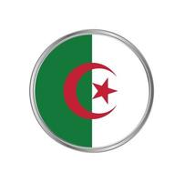 vlag van algerije met metalen frame vector