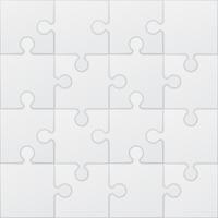 vierkante puzzel vectorillustratie