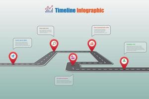 zakelijke routekaart tijdlijn infographic, vectorillustratie vector